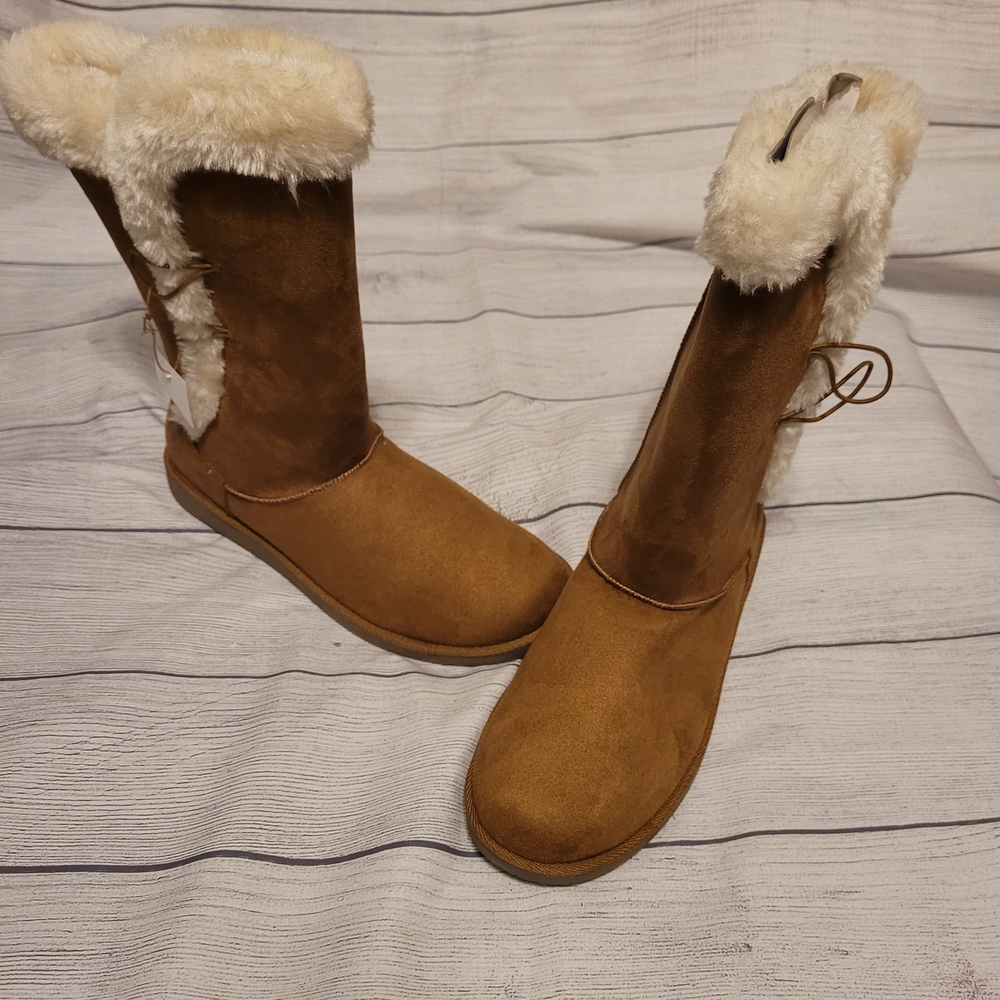 Airwalk Cozy Brown Faux Fur Lined Boots